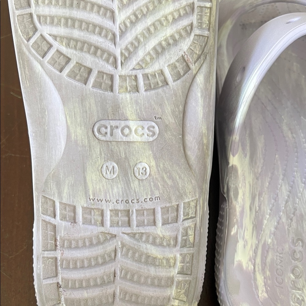 CROCS Lavender and Cream Sandals - Picture 2 of 2
